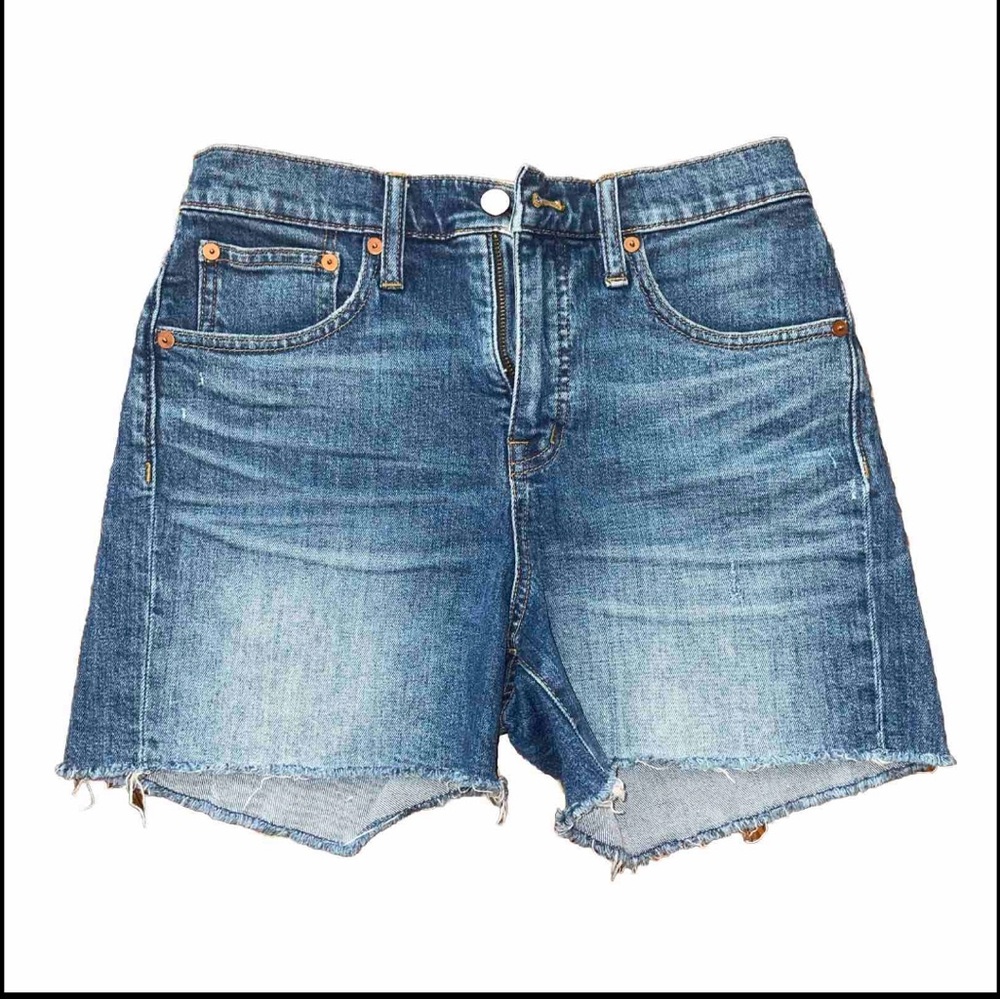 Madewell Relaxed Mid Length Distressed Cutoff Denim Short Size 26